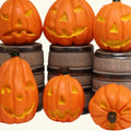 Jack-O-Lantern Pumpkins- 1" Dia. - Set of 6 - 204-8811