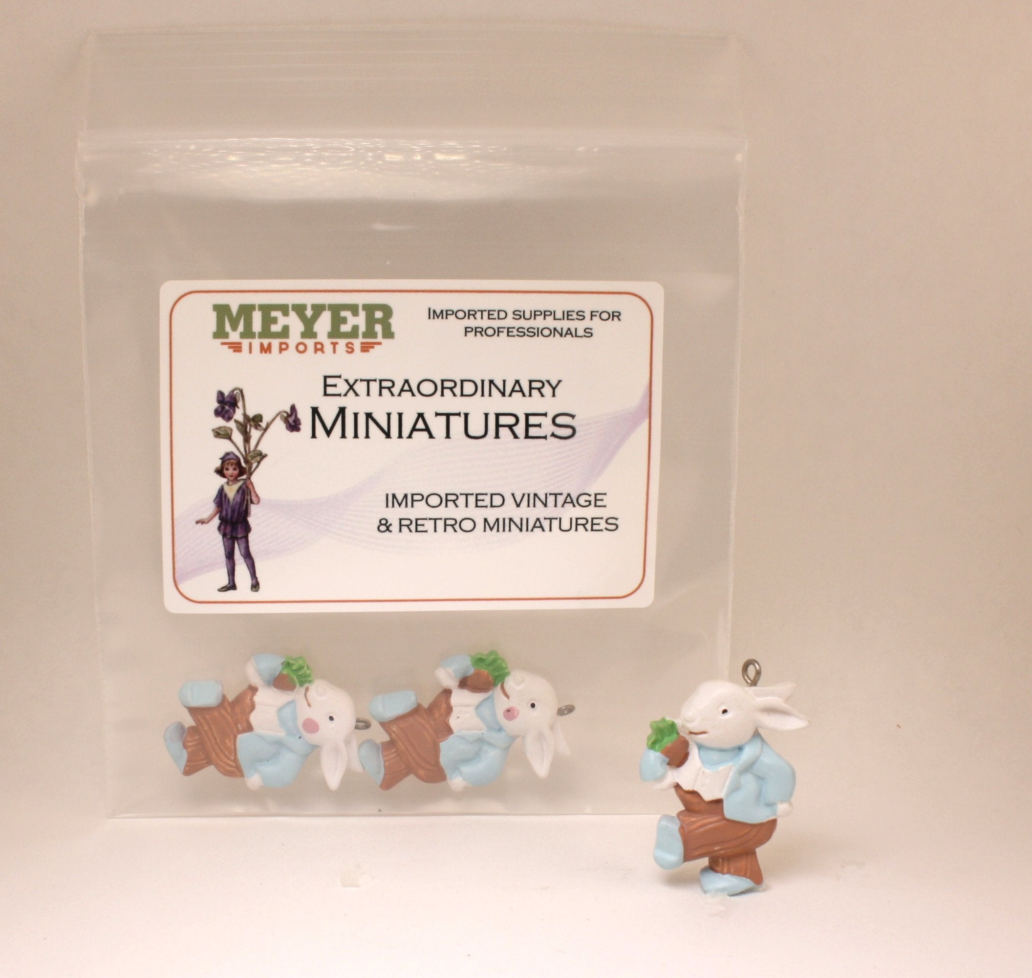 Bunny Easter Flat Back Charm - Set of 2 - 204-8816