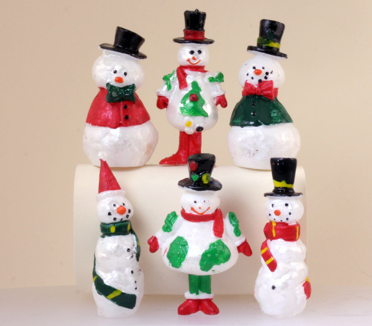 Snowman Family - 2" - 1960s Retro Style - 204-8821