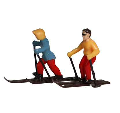 Skiers - 1960 Vintage - Two Retro Figures  - 204-8823