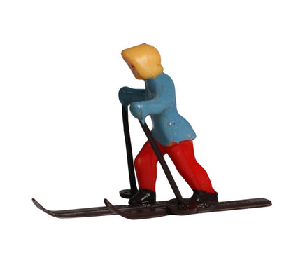 Skiers - 1960 Vintage - Two Retro Figures  - 204-8823