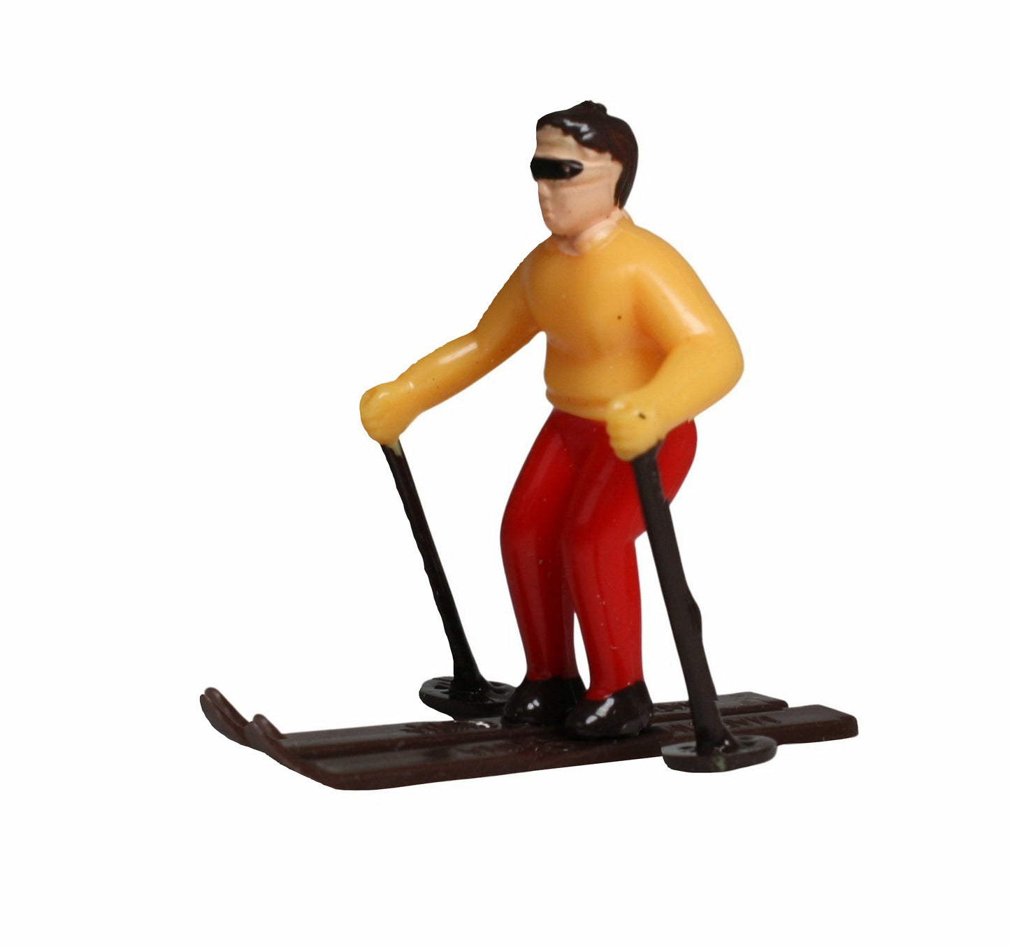 Skiers - 1960 Vintage - Two Retro Figures  - 204-8823