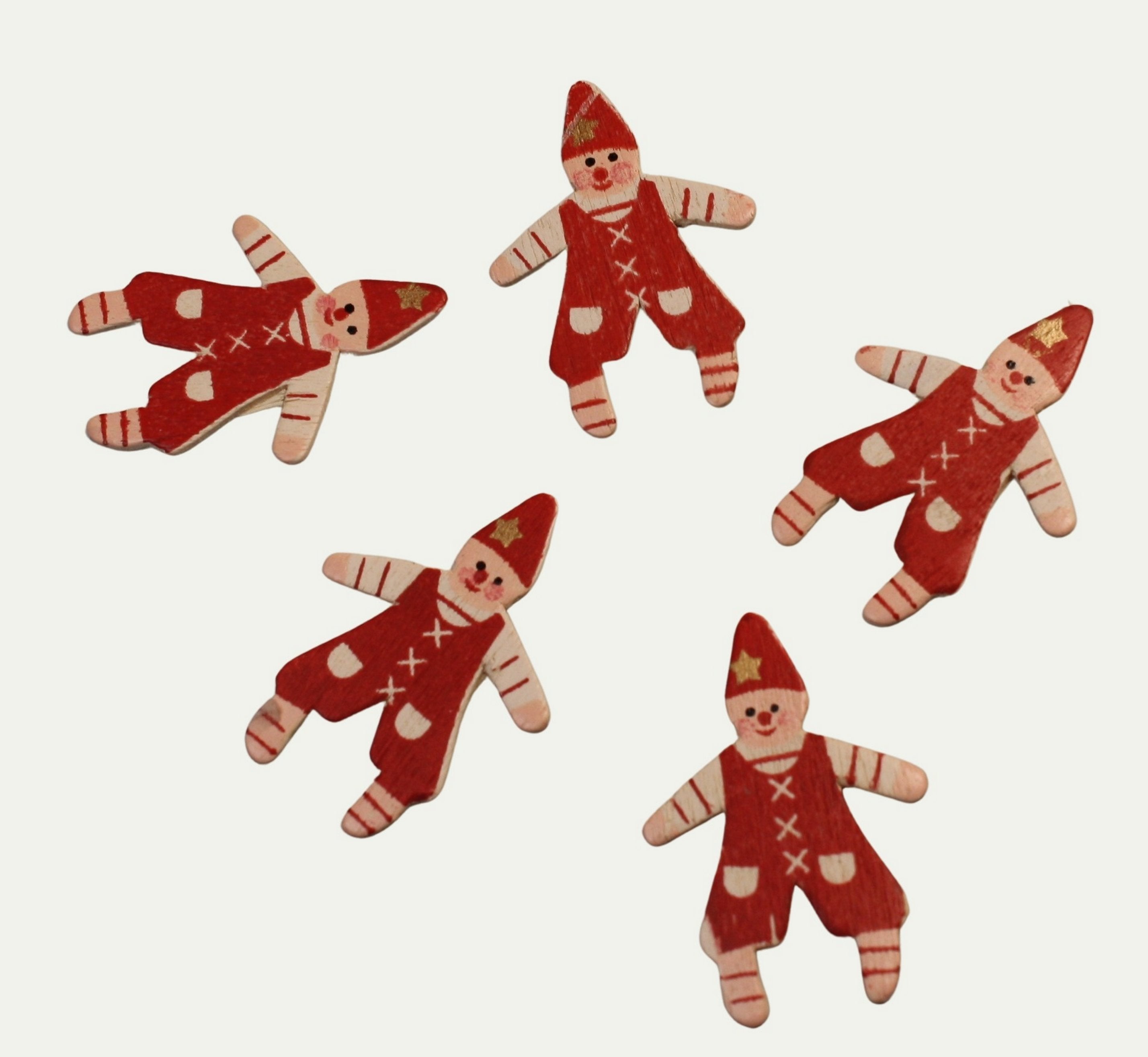 Elf - Retro Christmas Santa Cutout  - 1.35" - 8pcs - 204-8829