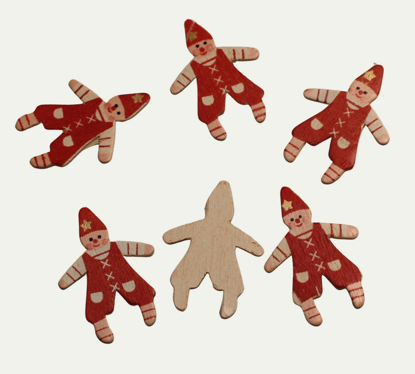 Elf - Retro Christmas Santa Cutout  - 1.35" - 8pcs - 204-8829