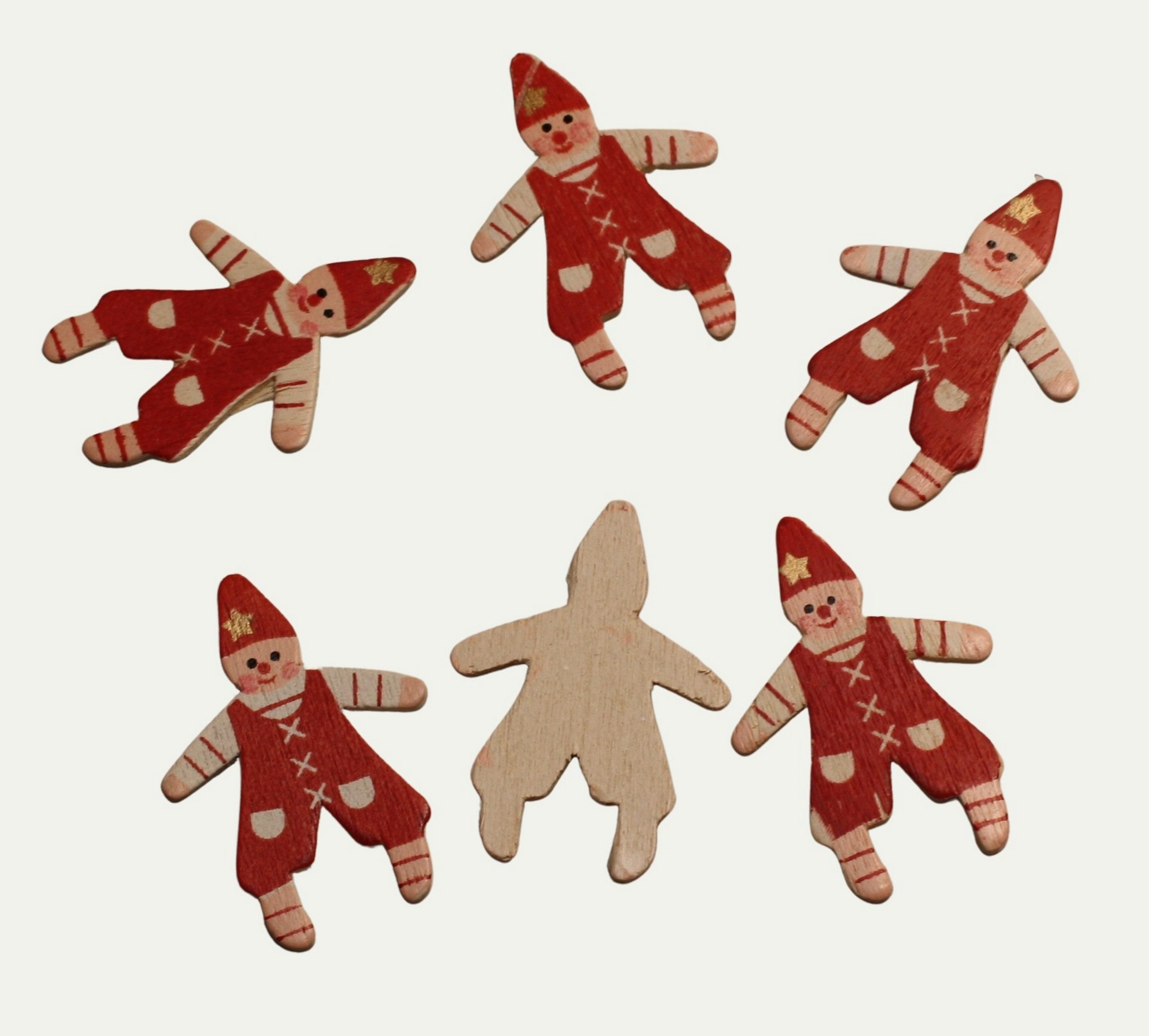 Elf - Retro Christmas Santa Cutout  - 1.35" - 8pcs - 204-8829