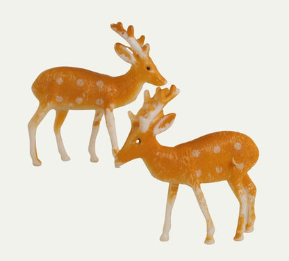 Deer - Retro Reindeer - Buckskin - 1.5" - Set of 4 - 204-8830