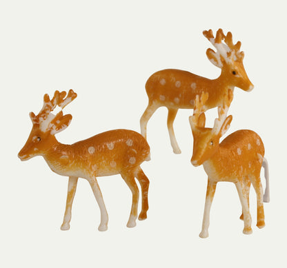 Deer - Retro Reindeer - Buckskin - 1.5" - Set of 4 - 204-8830