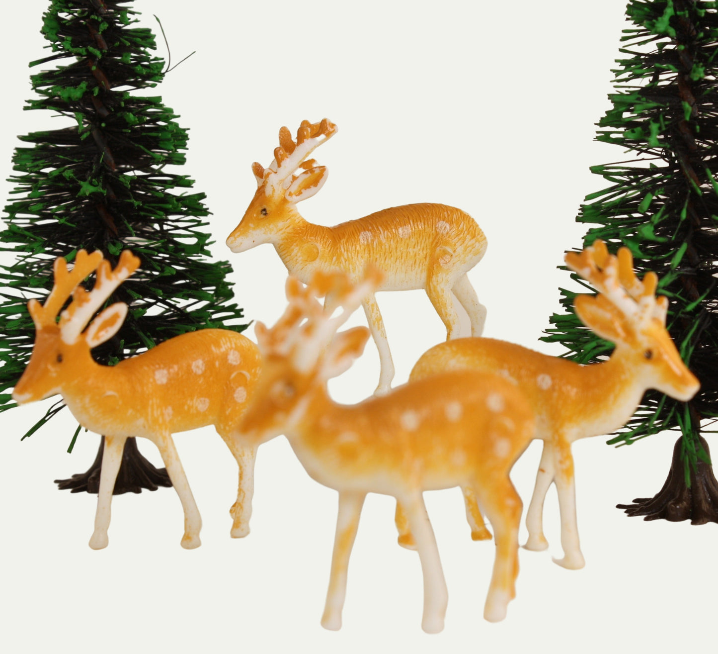 Deer - Retro Reindeer - Buckskin - 1.5" - Set of 4 - 204-8830