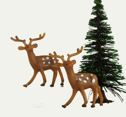 Deer - 1.5" Tall - Set of 2 - Brown - 204-8831