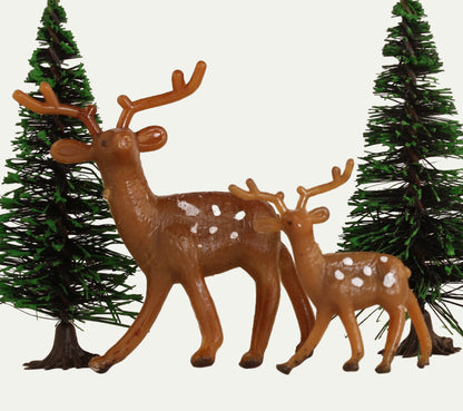 Deer - 1.5" Tall - Set of 2 - Brown - 204-8831