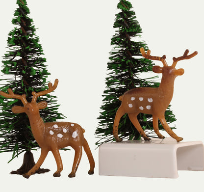 Deer - 1.5" Tall - Set of 2 - Brown - 204-8831