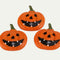 Jack-O-Lantern Pumpkins- Flatback 1" Tall - Set of 4 - 204-8833