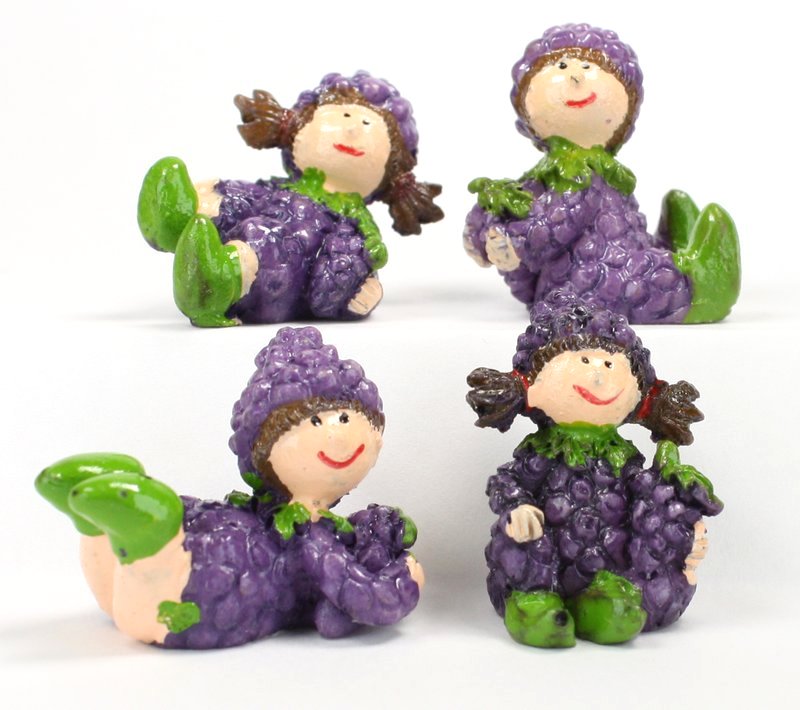Lil Pixies - Grape Girl Set - "Tiny Fruit" - Set of 4 - 205-5264