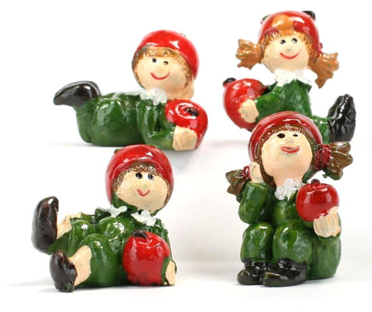 Lil Pixies - Apple Girl Set - "Tiny Fruit" - Set of 4 - 205-5274