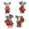 Mice - Glittery Valentine Mouse - Set of 4  - 205-5334