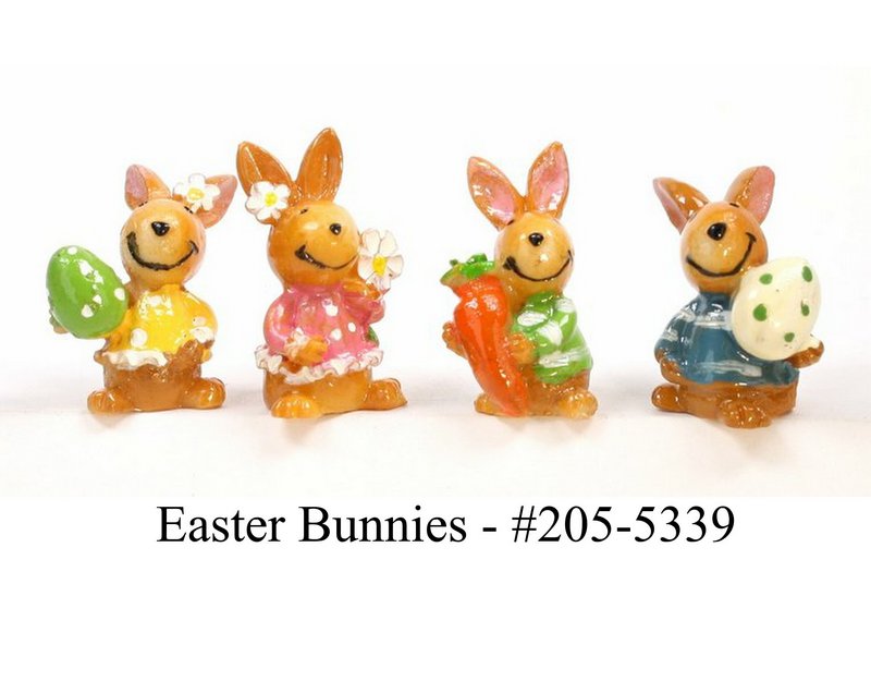 Bunny - Easter Rabbits - Spring - Set of 4 - 205-5339