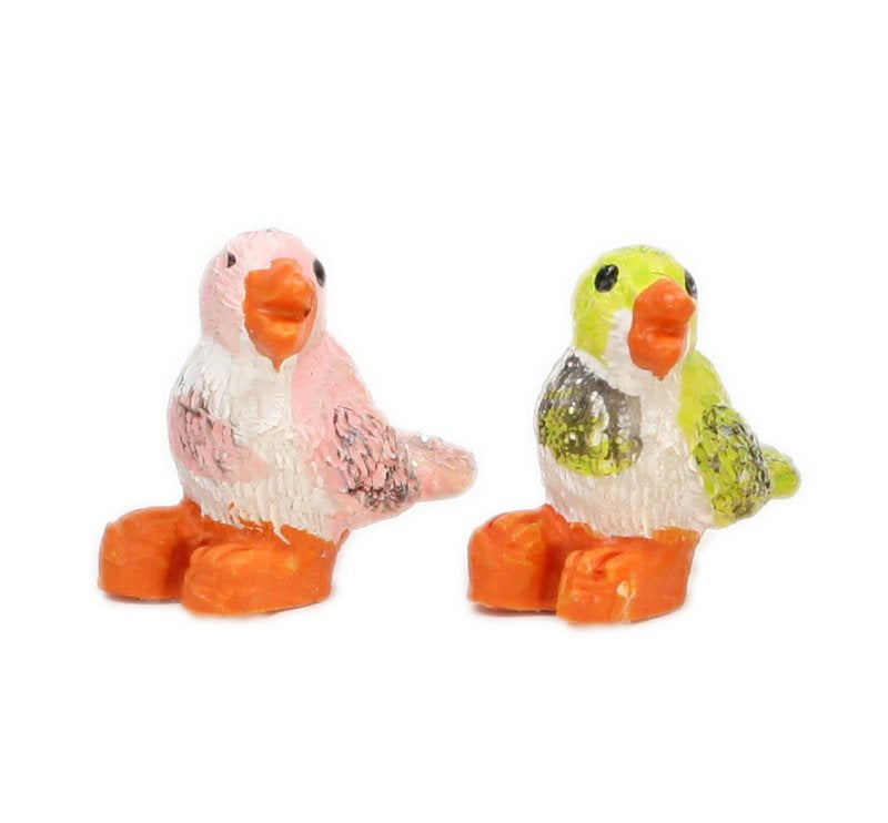 Birds - Glittery - 5/8" Tall - Set of 4  - 205-6271
