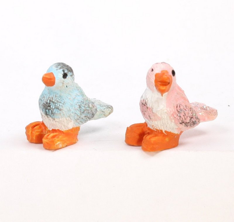 Birds - Glittery - 5/8" Tall - Set of 4  - 205-6271