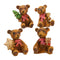 Holiday Bears - Set of 4 - Dollhouse Minis - 205-6417