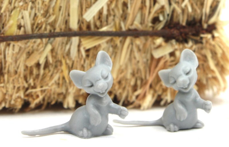 Gray Mouse - Tiny - Set of 8 - 203-9-139