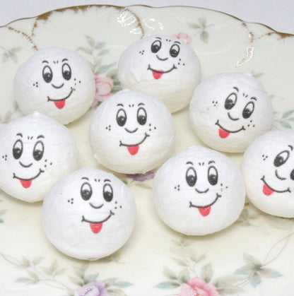 Funny Faces w/ Tougue - 1" Cotton Heads - Set of 8 - 703-0020