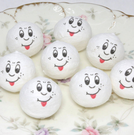Funny Faces w/ Tougue - 1" Cotton Heads - Set of 8 - 703-0020