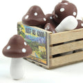 Brown - Wood - Hand Crafted - 3/4" Mushrooms 218-0131