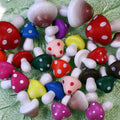 Mega-Mix Wood Hand Crafted Mushrooms! 28 pieces  218-0138