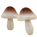 Natural White - Large 1.25" Wood Crafted - Mushrooms 218-0142