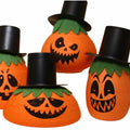 Halloween Jack-O-Lanterns - Decorated Spun Cotton  - 218-0165