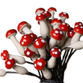 Red Plaster Mushrooms - 1/4" Double Headed - 35 Pcs - 218-0166