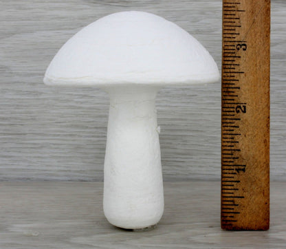 Mushrooms - 3.3" White Spun Cotton - Set of 2 - 218-0173