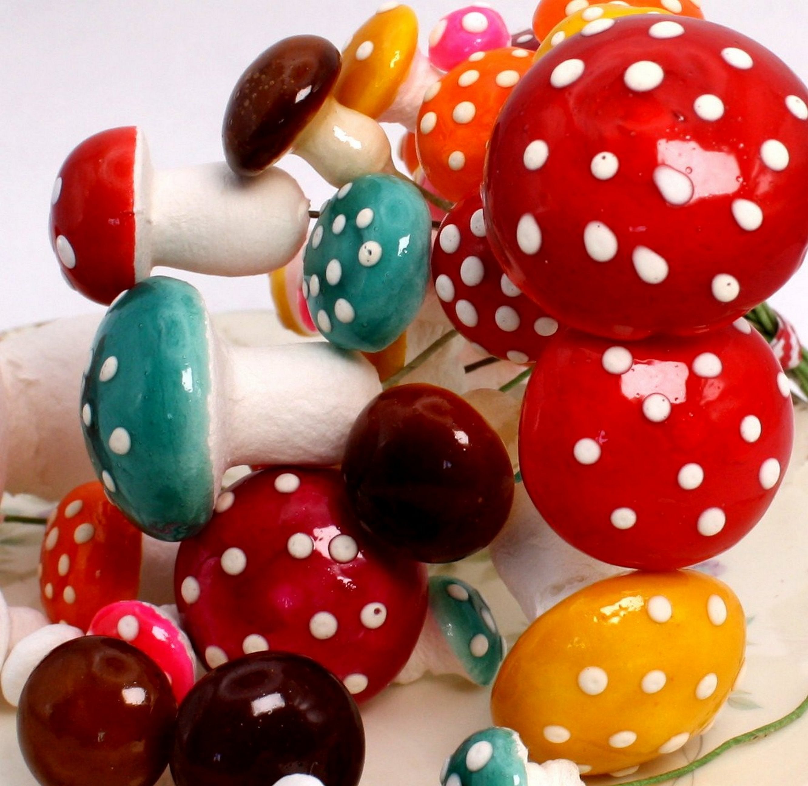 Mushrooms - Spring Colors - 39 Piece Set! 218-0174