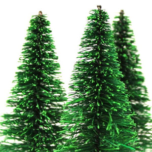 Bottle Brush Trees - 3" - 4 Pcs Set - 218-0255