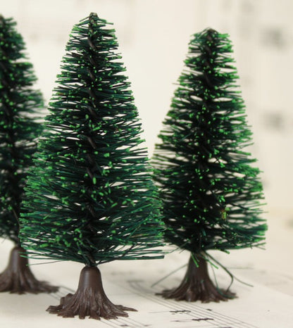 Bottle Brush Trees - 2"- 4 Pcs Set -  218-0256