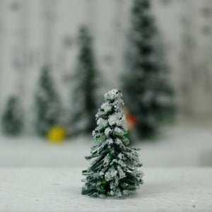 Snowy Evergreen Tree - 1" - Set of 5 - 218-0401