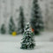 Snowy Evergreen Tree - 1" - Set of 5 - 218-0401