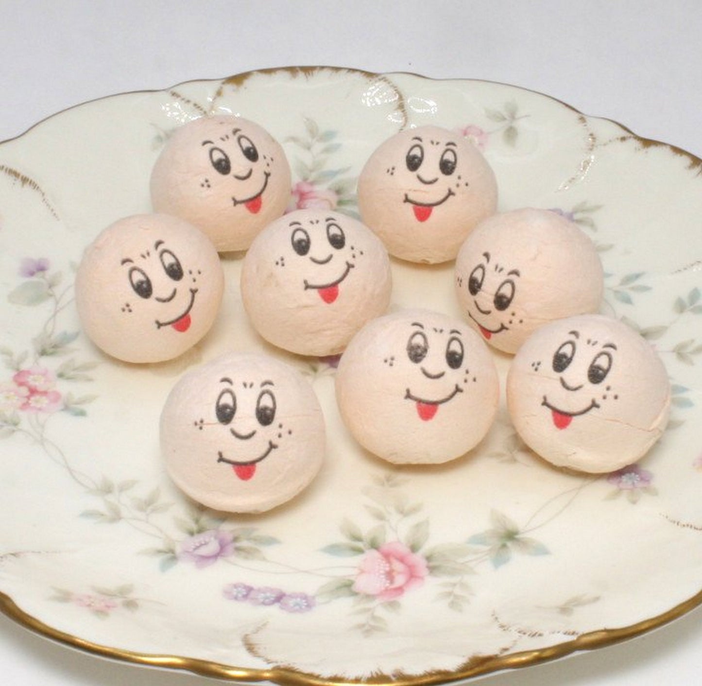 Funny Faces w/ Tougue - 1" Cotton Heads - Set of 8 - 703-3820