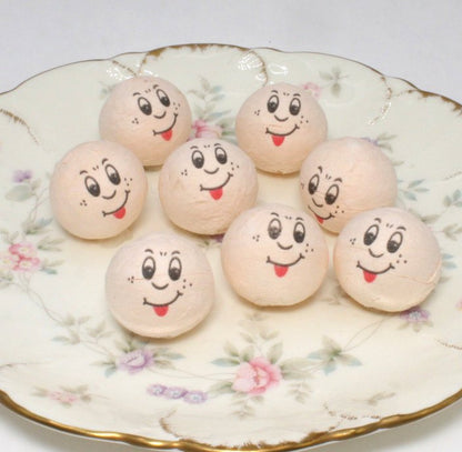 Funny Faces w/ Tougue - 1" Cotton Heads - Set of 8 - 703-3820