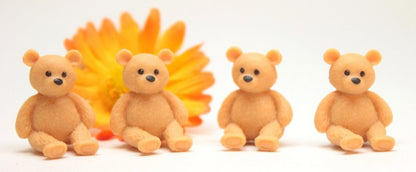 Teddy Bears - 3/4" Tall - Set of 4 - 234-0038