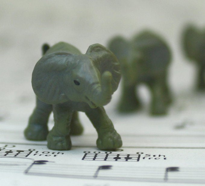 Elephant Babies - Hand Painted -  Set of 4 - 234-0222