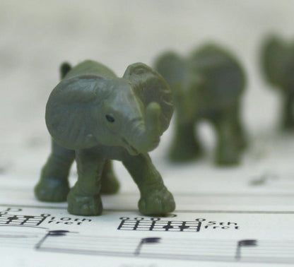 Elephant Babies - Hand Painted -  Set of 4 - 234-0222