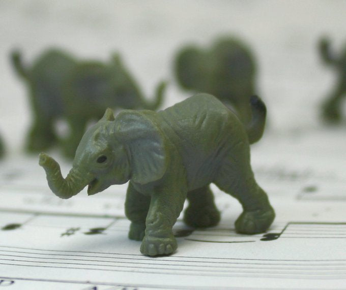 Elephant Babies - Hand Painted -  Set of 4 - 234-0222