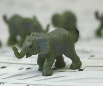 Elephant Babies - Hand Painted -  Set of 4 - 234-0222