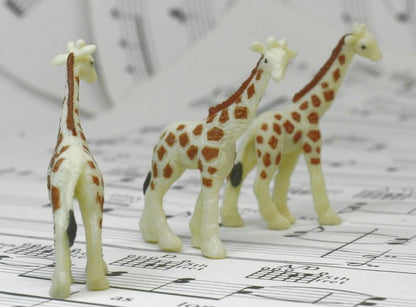Giraffes Babies - Hand Painted -  Set of 4 - 234-2622