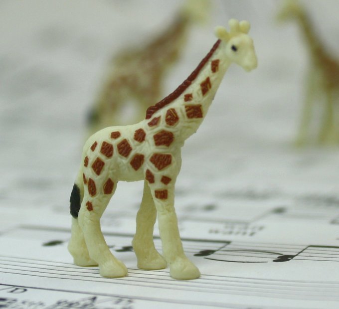 Giraffes Babies - Hand Painted -  Set of 4 - 234-2622