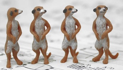 Meerkat Babies - Hand Painted -  Set of 4 - 234-3822