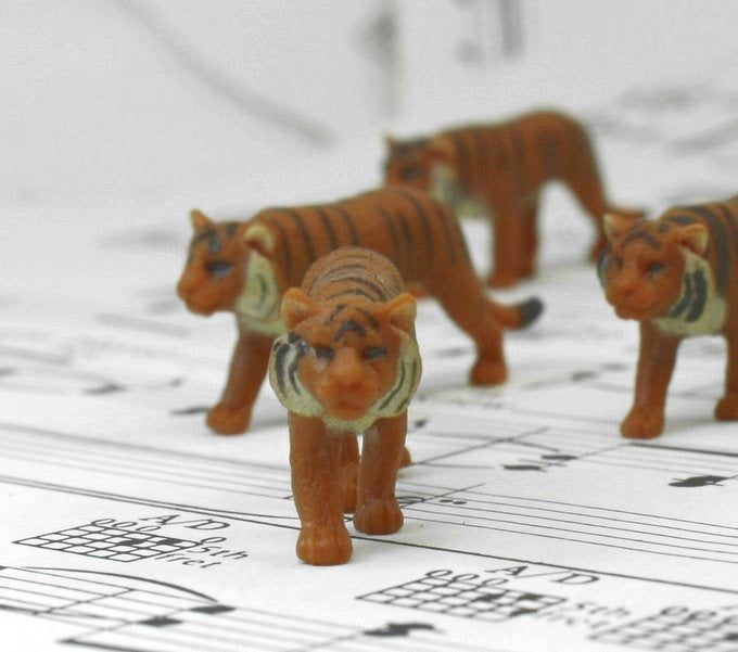 Siberian Tigers - Hand Painted -  Set of 4 - 234-3922