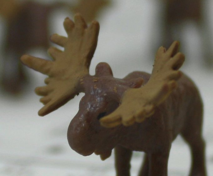 Moose - Tiny - Hand Painted -  Set of 4 - 234-8222