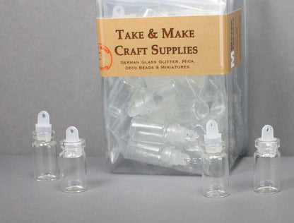 Glass Wishing Vials - 13/16" Tall Vials - 36 pcs - 310-1025